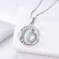 Sun and Moon Necklace 925 Sterling Silver Moonstone Necklace Jewelry Sun Pendant Gifts for Women Wife Girlfriend