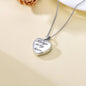 Rose Heart Locke Necklace Oxidized Sterling Silver