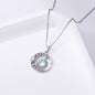 Sun and Moon Necklace 925 Sterling Silver Moonstone Necklace Jewelry Sun Pendant Gifts for Women Wife Girlfriend