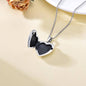 Rose Heart Locke Necklace Oxidized Sterling Silver