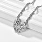 Wolf Necklace Sterling Silver Wolf Pendant Celtic Knot Double Wolf Jewelry Gifts for Women Man