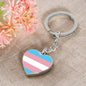 Trans Pride Heart Keychain