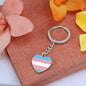 Trans Pride Heart Keychain