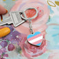Trans Pride Heart Keychain