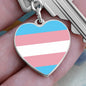 Trans Pride Heart Keychain