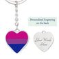 Bisexual Pride Heart Keychain