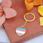 Trans Pride Heart Keychain