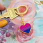 Bisexual Pride Heart Keychain