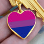 Bisexual Pride Heart Keychain