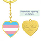 Trans Pride Heart Keychain