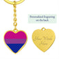 Bisexual Pride Heart Keychain