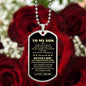 To My Son From Mom Dog Tag