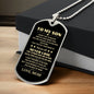 To My Son From Mom Dog Tag