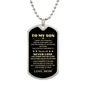 To My Son From Mom Dog Tag