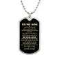 To My Son, From Dad Dog Tag