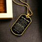 To My Son, From Dad Dog Tag