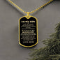 To My Son From Mom Dog Tag