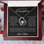 To My Beautiful Daughter (Love Mom) Forever Love Necklace