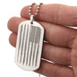 Engraved American Flag Dog tag