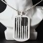 Engraved American Flag Dog tag