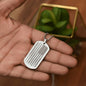 Engraved American Flag Dog tag