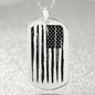 Engraved American Flag Dog tag
