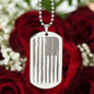 Engraved American Flag Dog tag
