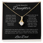 To My Beautiful Daughter(Love Dad) Alluring Beauty Necklace