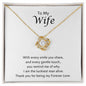 To My Wife (2) Love Knot Necklace