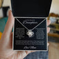 To My Beautiful Daughter (Love Mom) Love Knot Necklace