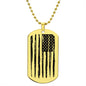 Engraved American Flag Dog tag