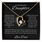 To My Beautiful Daughter (Love Dad) Forever Love Necklace