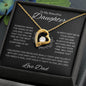 To My Beautiful Daughter (Love Dad) Forever Love Necklace