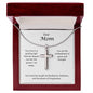Dear Mom (1) Stainless Cross Necklace